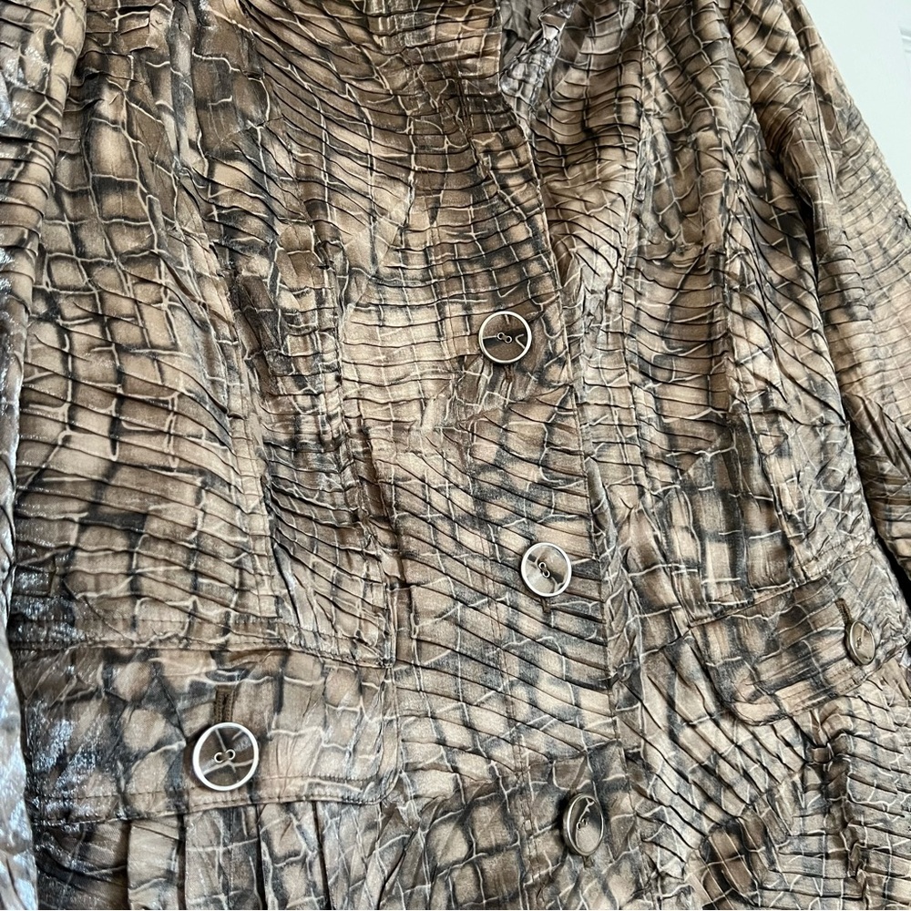Chico's Crocodile Patterned Button Layering Top - image 5